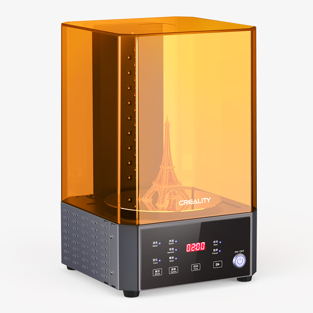 Washing mode of Creality UW-01 with rotational turbulence for cleaning SLA prints