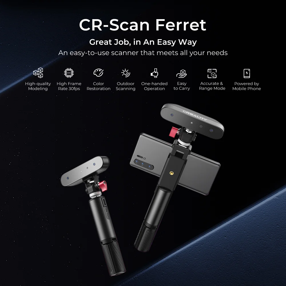 CR-Scan Ferret wireless connection to phone and PC