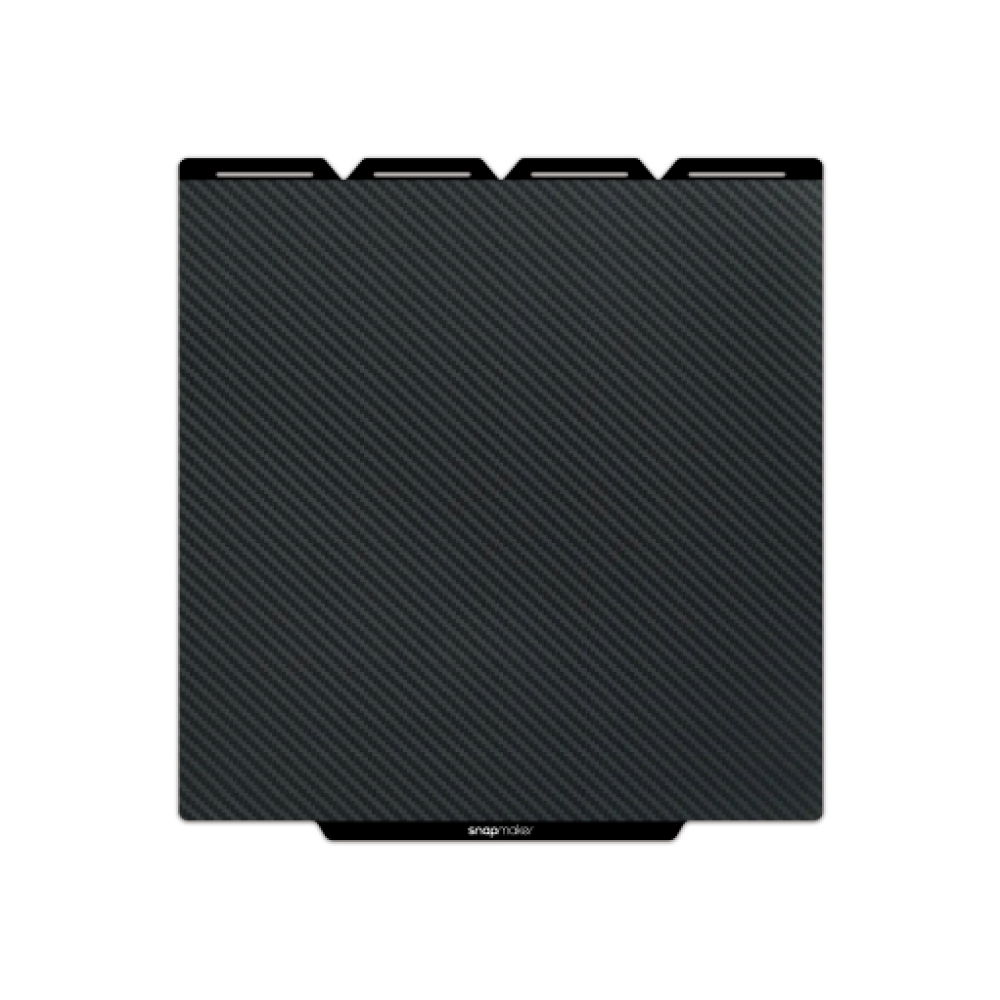 Snapmaker U1 Carbon-Fiber Textured Steel Plate - pohled na strukturovaný povrch